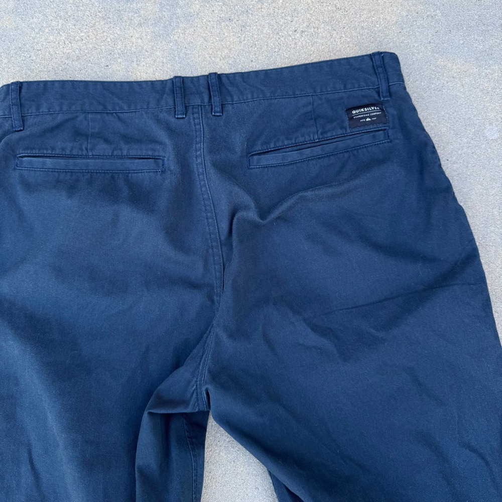 Quiksilver Men Straight Fit Chino Pants Navy Blue Size 36 - Picture 10 of 10